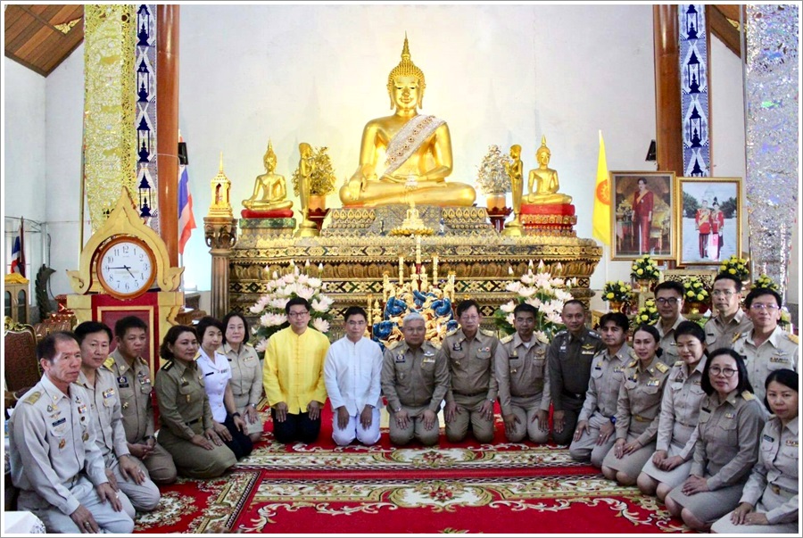 ﻿สำนักงานบังคับคดีจังหวัดพะเยาร่วมพิธีเจริญพระพุทธมนต์ถวายพระพรชัยมงคล